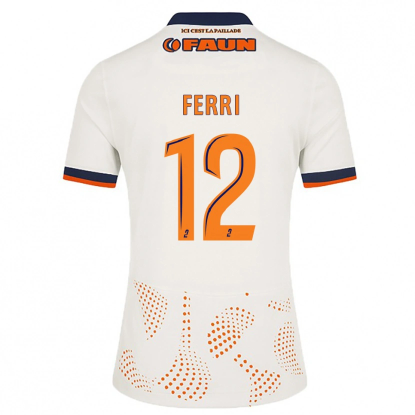 Danxen Heren Jordan Ferri #12 Wit Oranje Uitshirt Uittenue 2025/26 T-Shirt België