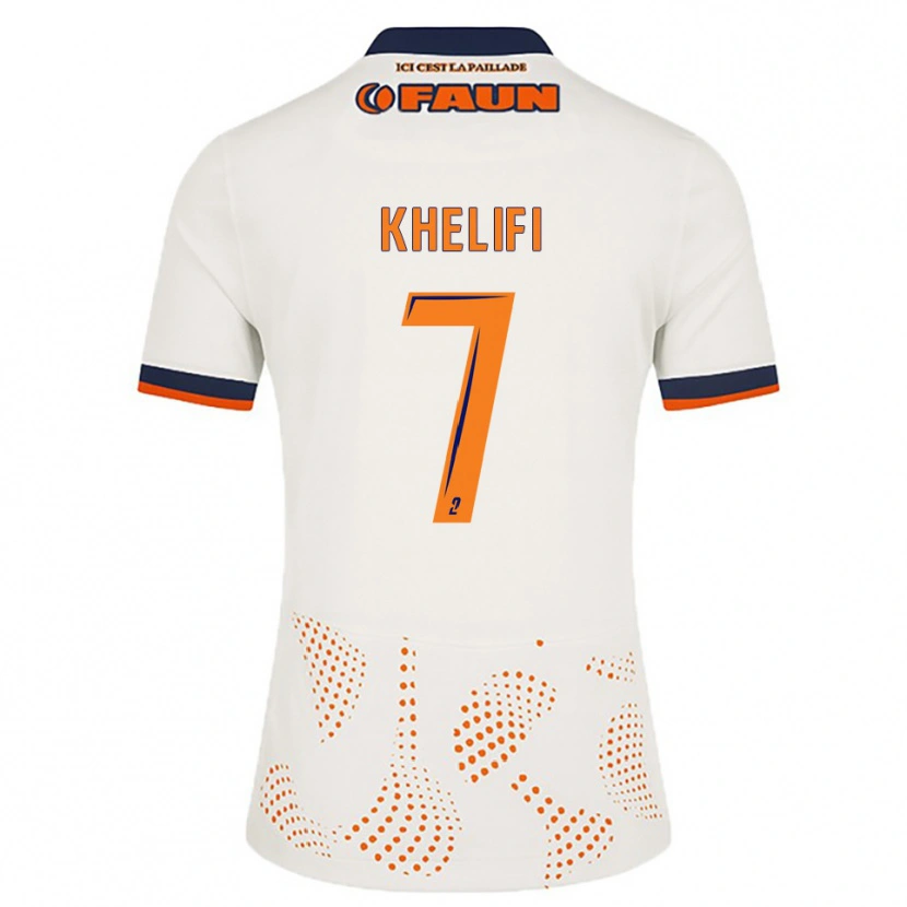 Danxen Heren Léa Khelifi #7 Wit Oranje Uitshirt Uittenue 2025/26 T-Shirt België