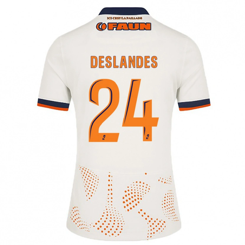 Danxen Heren Océane Deslandes #24 Wit Oranje Uitshirt Uittenue 2025/26 T-Shirt België