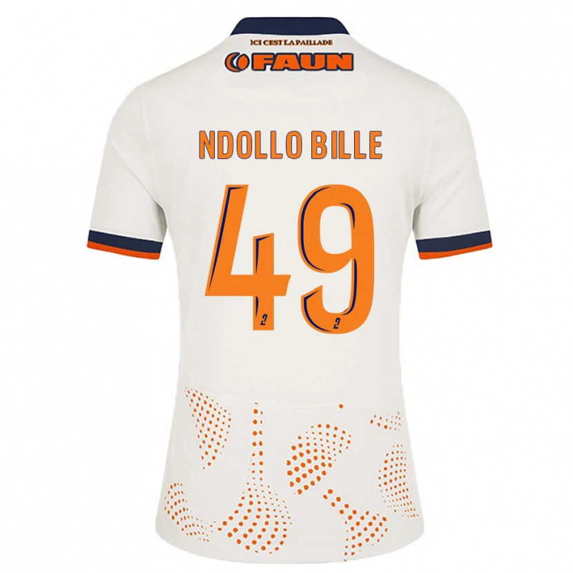 Danxen Heren Wilfried Ndollo Bille #49 Wit Oranje Uitshirt Uittenue 2025/26 T-Shirt België