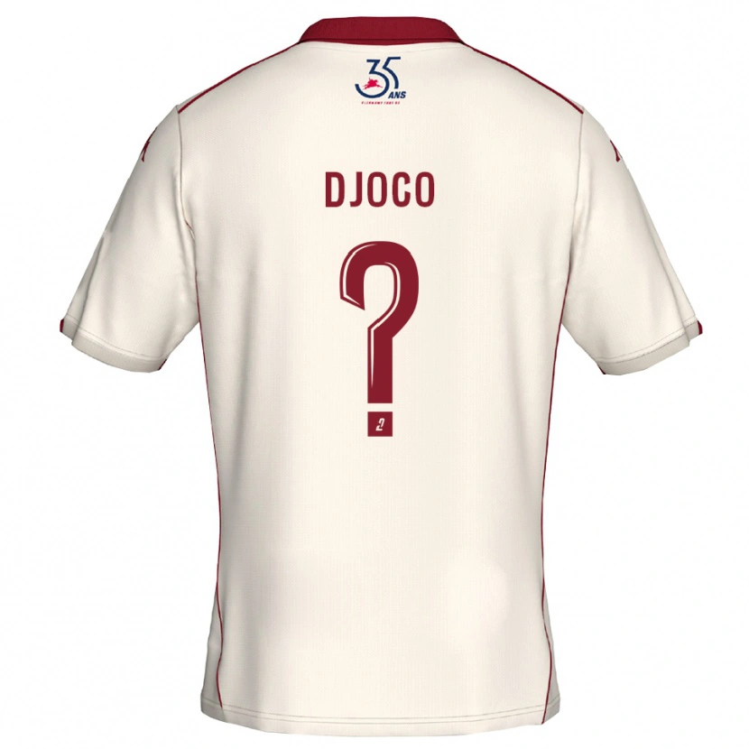 Danxen Heren Ouparine Djoco #0 Wit Bourgondisch Uitshirt Uittenue 2025/26 T-Shirt België