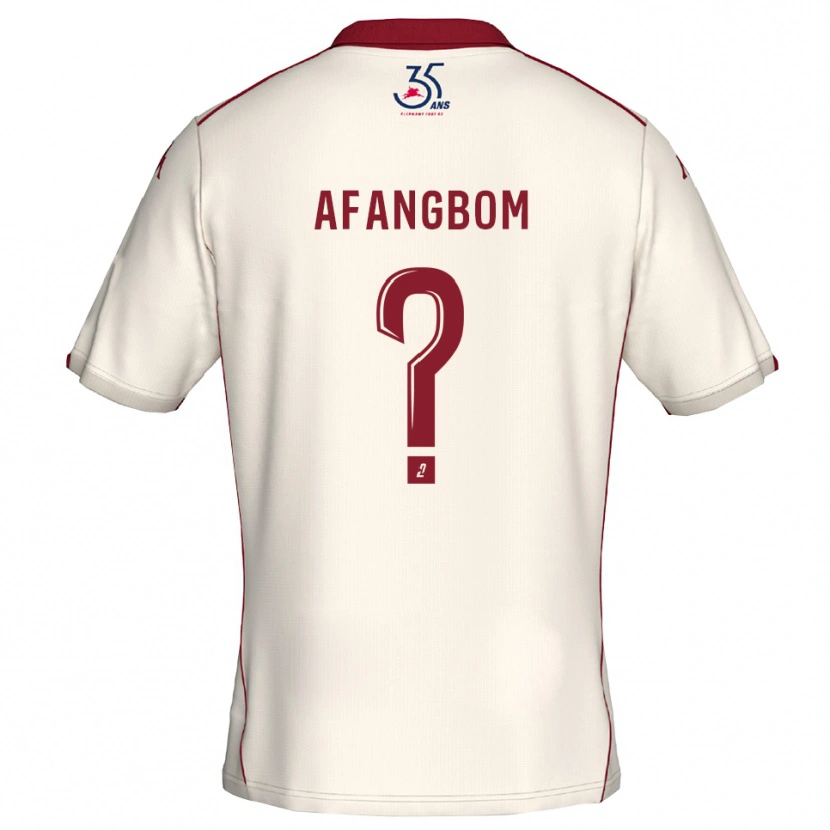 Danxen Heren Adelino Afangbom #0 Wit Bourgondisch Uitshirt Uittenue 2025/26 T-Shirt België