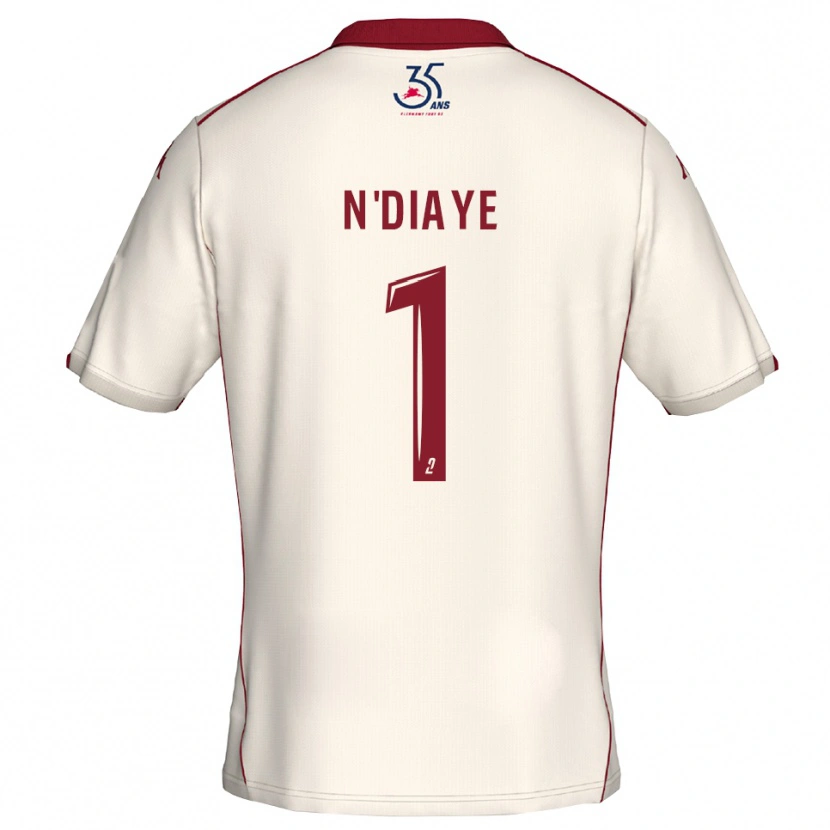 Danxen Heren Massamba N'diaye #1 Wit Bourgondisch Uitshirt Uittenue 2025/26 T-Shirt België