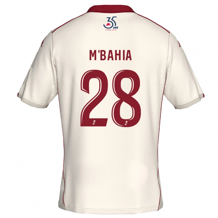 Danxen Heren Ivan M'bahia #28 Wit Bourgondisch Uitshirt Uittenue 2025/26 T-Shirt België