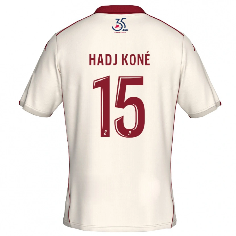 Danxen Heren El Hadj Koné #15 Wit Bourgondisch Uitshirt Uittenue 2025/26 T-Shirt België