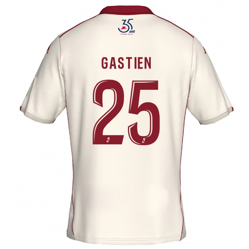 Danxen Heren Johan Gastien #25 Wit Bourgondisch Uitshirt Uittenue 2025/26 T-Shirt België