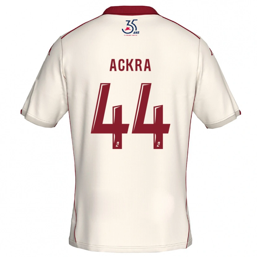 Danxen Heren Allan Ackra #44 Wit Bourgondisch Uitshirt Uittenue 2025/26 T-Shirt België