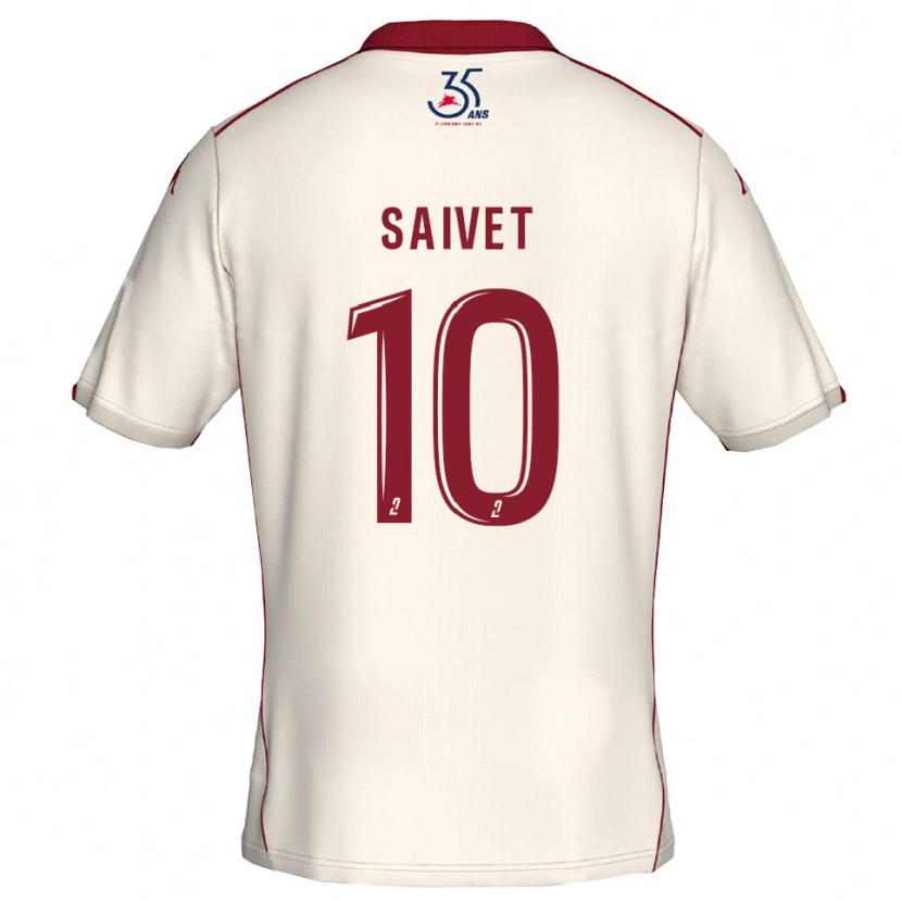 Danxen Heren Henri Saivet #10 Wit Bourgondisch Uitshirt Uittenue 2025/26 T-Shirt België