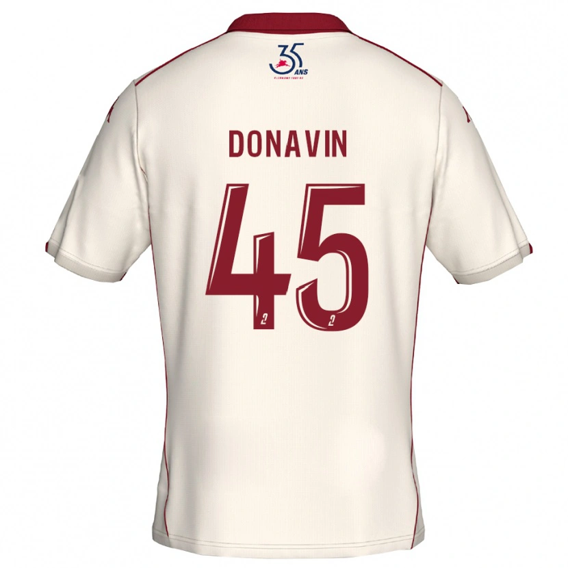 Danxen Heren Matys Donavin #45 Wit Bourgondisch Uitshirt Uittenue 2025/26 T-Shirt België