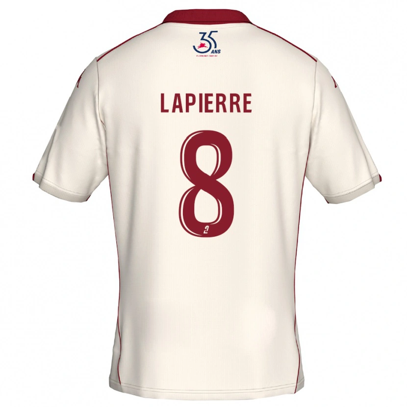 Danxen Heren Mélody Lapierre #8 Wit Bourgondisch Uitshirt Uittenue 2025/26 T-Shirt België