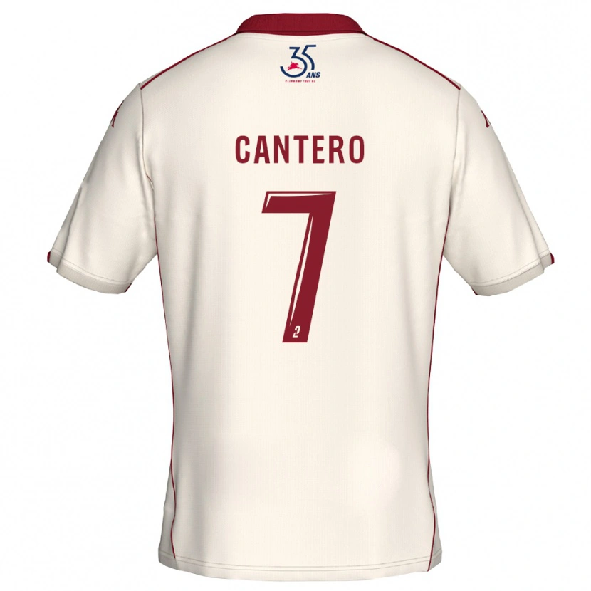 Danxen Heren Enzo Cantero #7 Wit Bourgondisch Uitshirt Uittenue 2025/26 T-Shirt België