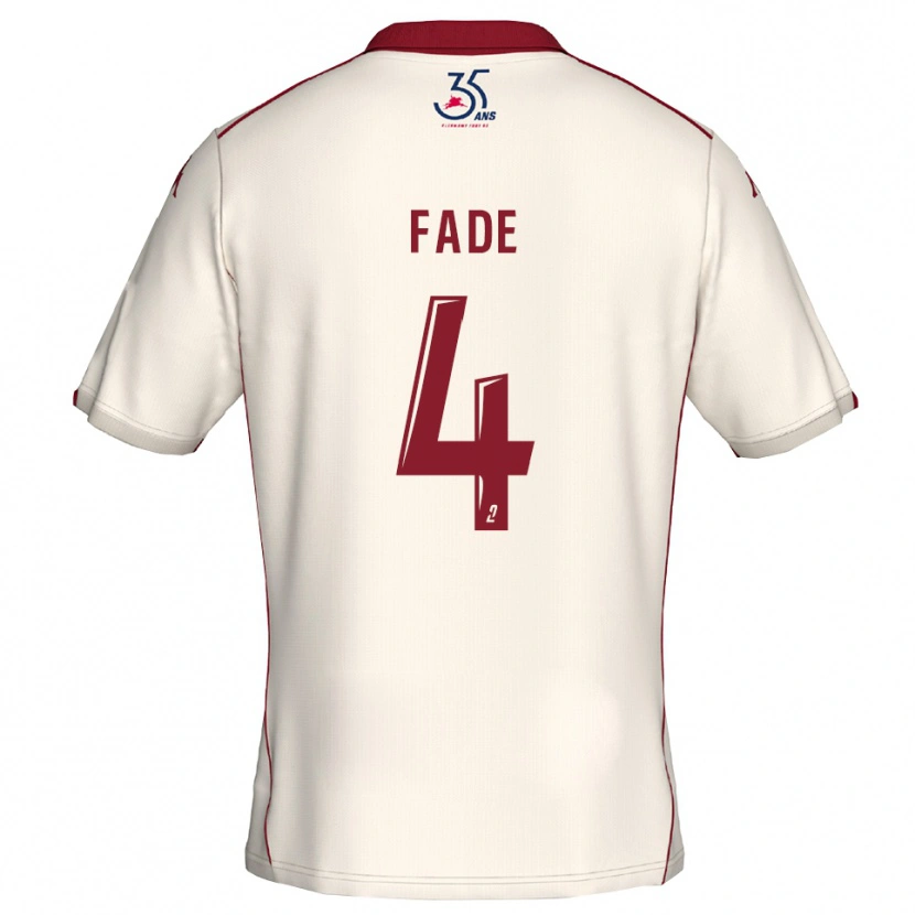 Danxen Heren Aboubacar Fade #4 Wit Bourgondisch Uitshirt Uittenue 2025/26 T-Shirt België