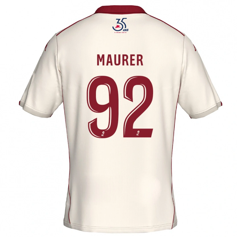 Danxen Heren Aïman Maurer #92 Wit Bourgondisch Uitshirt Uittenue 2025/26 T-Shirt België