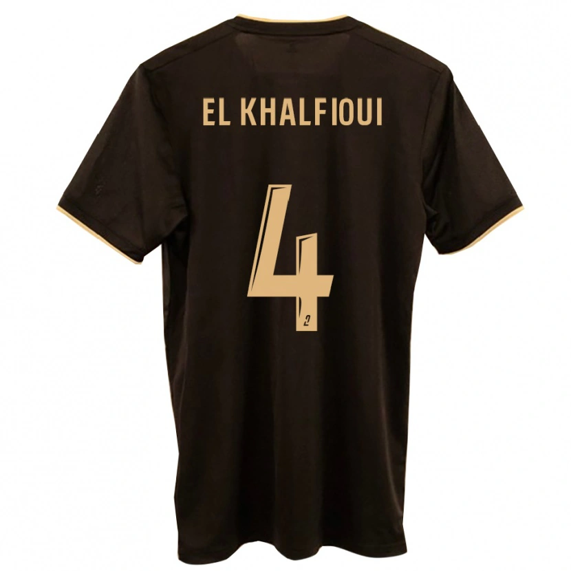 Danxen Heren Mehdi El Khalfioui #4 Blauw Rood Uitshirt Uittenue 2025/26 T-Shirt België