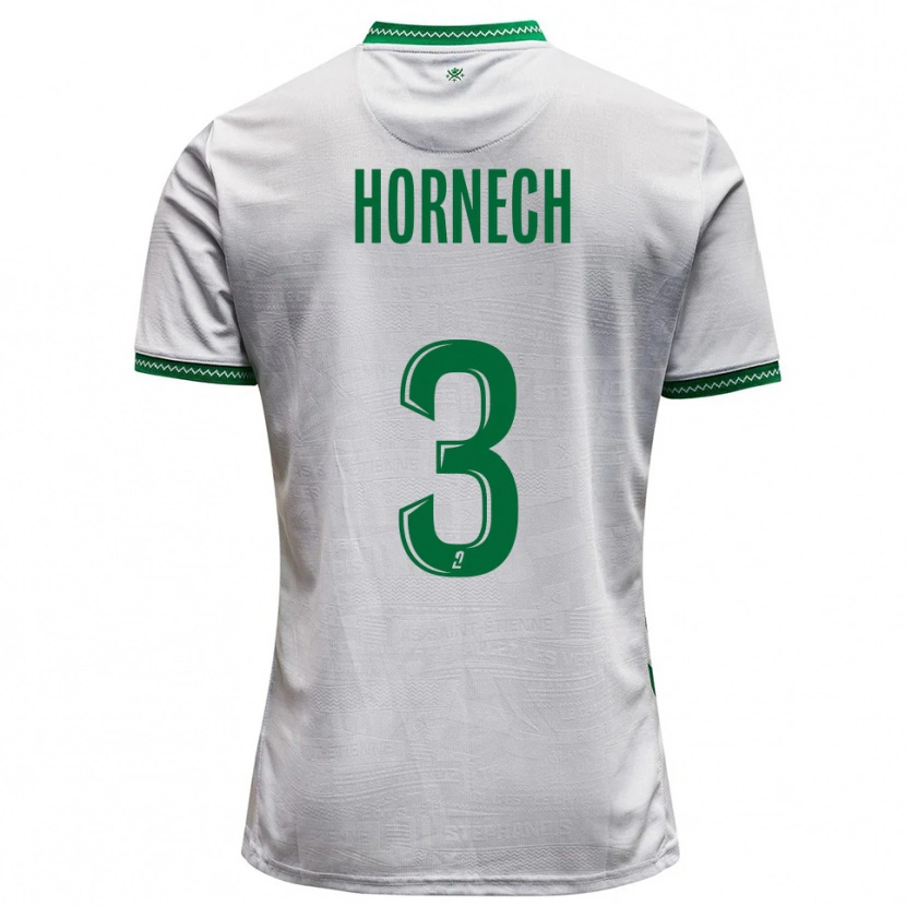 Danxen Heren Ewan Hornech #3 Wit Groen Uitshirt Uittenue 2025/26 T-Shirt België