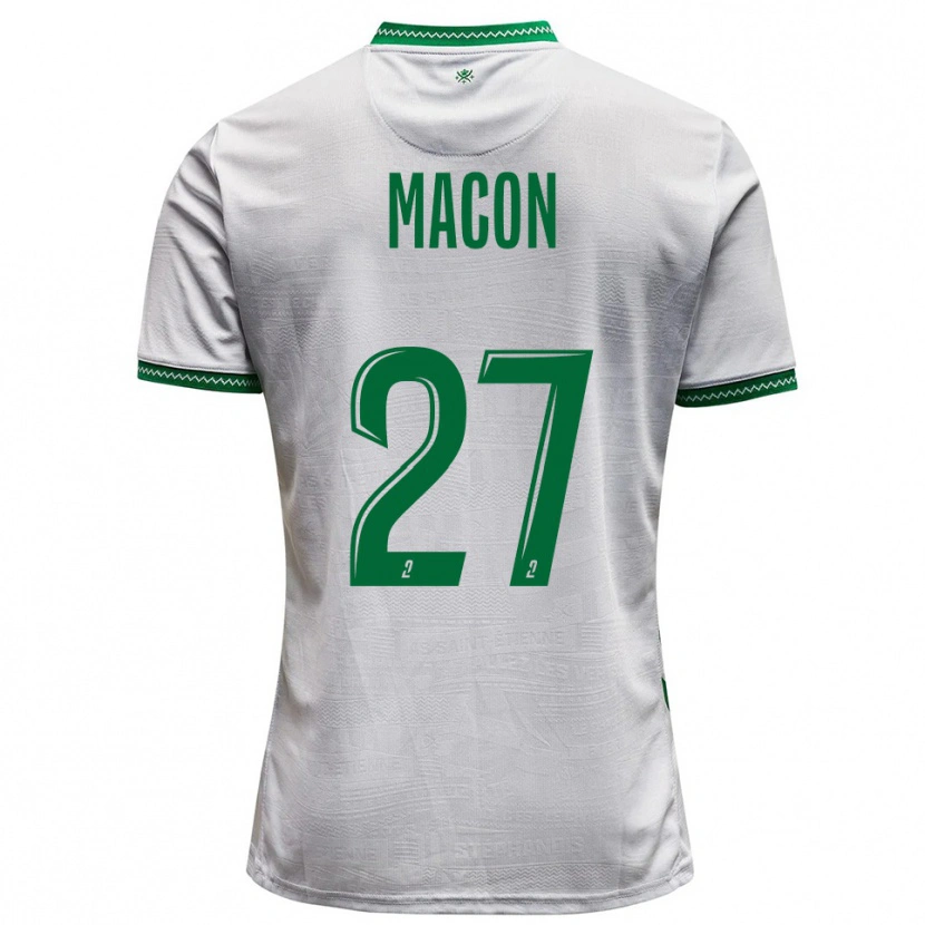 Danxen Heren Yvann Maçon #27 Wit Groen Uitshirt Uittenue 2025/26 T-Shirt België
