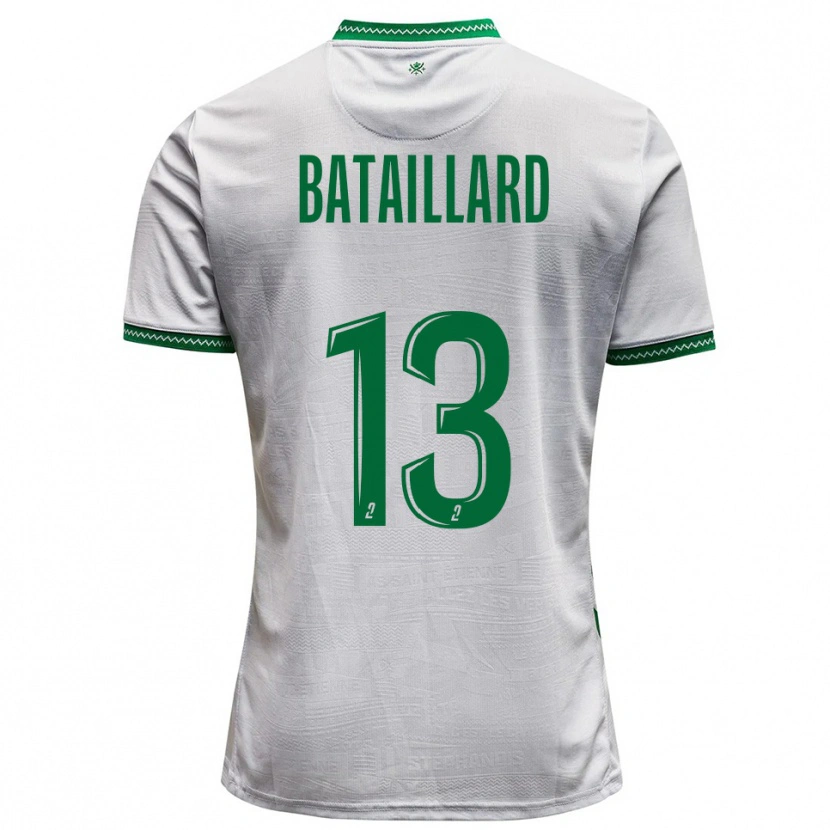 Danxen Heren Faustine Bataillard #13 Wit Groen Uitshirt Uittenue 2025/26 T-Shirt België