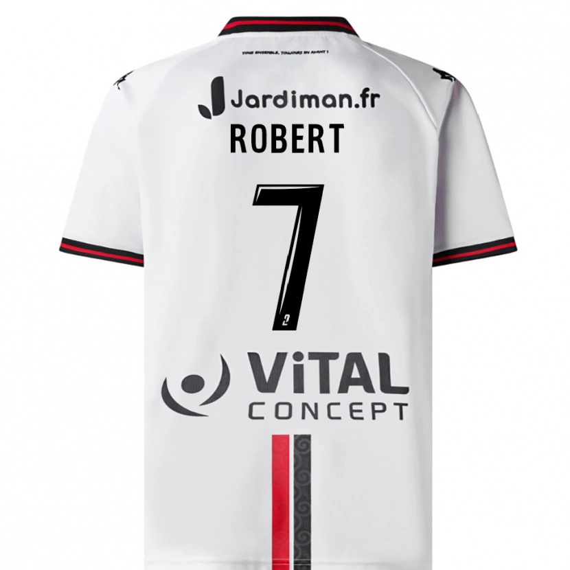 Danxen Heren Faustine Robert #7 Wit Rood Uitshirt Uittenue 2025/26 T-Shirt België