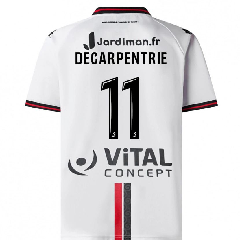 Danxen Heren Salatiel Decarpentrie #11 Wit Rood Uitshirt Uittenue 2025/26 T-Shirt België