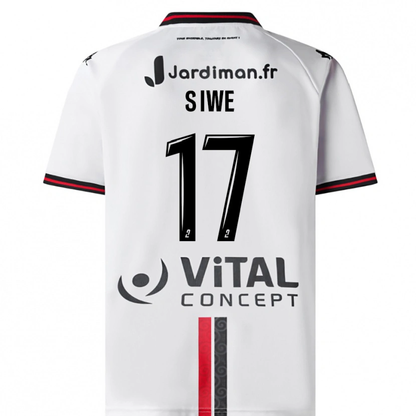 Danxen Heren Jacques Siwe #17 Wit Rood Uitshirt Uittenue 2025/26 T-Shirt België