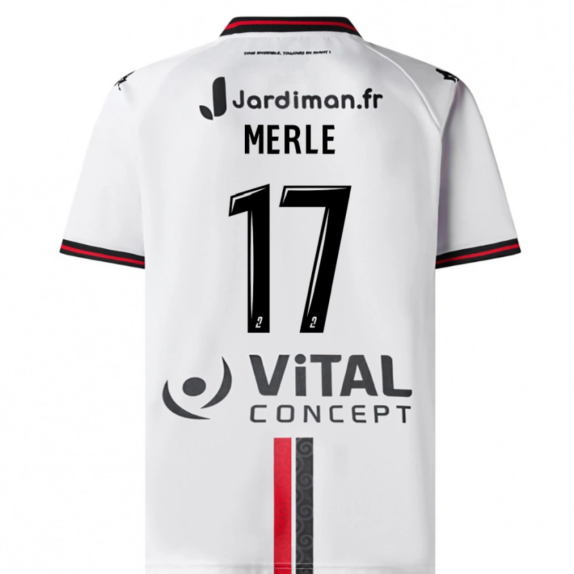 Danxen Heren Juliette Merle #17 Wit Rood Uitshirt Uittenue 2025/26 T-Shirt België