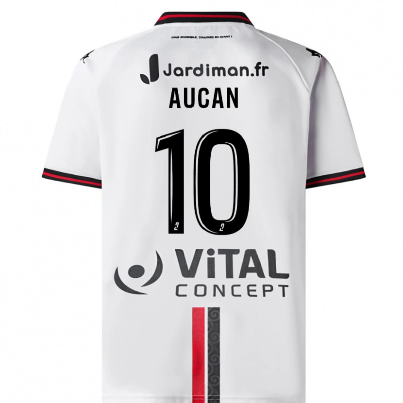 Danxen Heren Ewan Aucan #10 Wit Rood Uitshirt Uittenue 2025/26 T-Shirt België