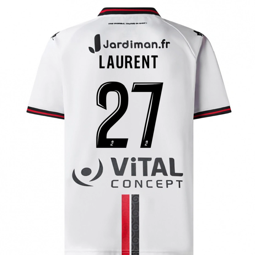 Danxen Heren Emelyne Laurent #27 Wit Rood Uitshirt Uittenue 2025/26 T-Shirt België