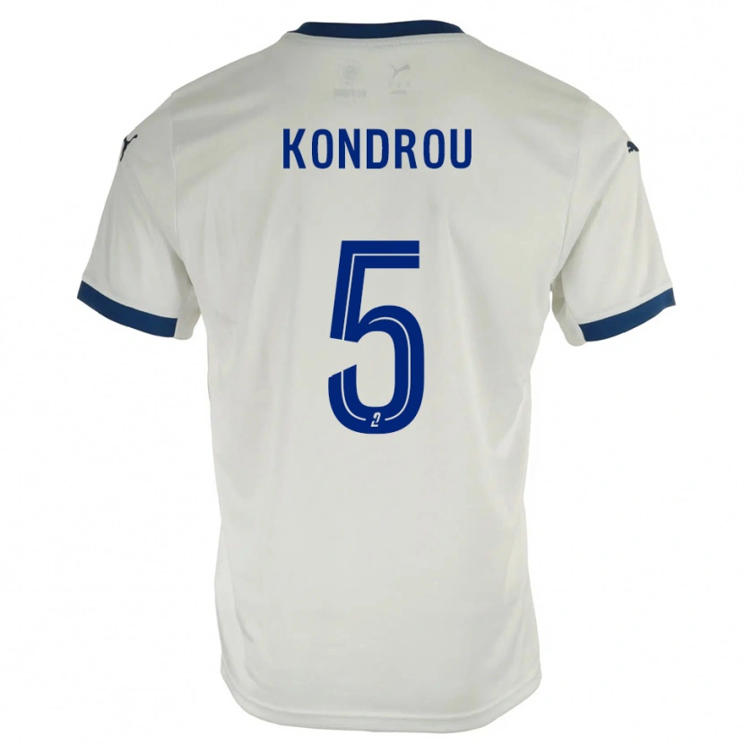 Danxen Heren David Kondrou #5 Wit Blauw Uitshirt Uittenue 2025/26 T-Shirt België