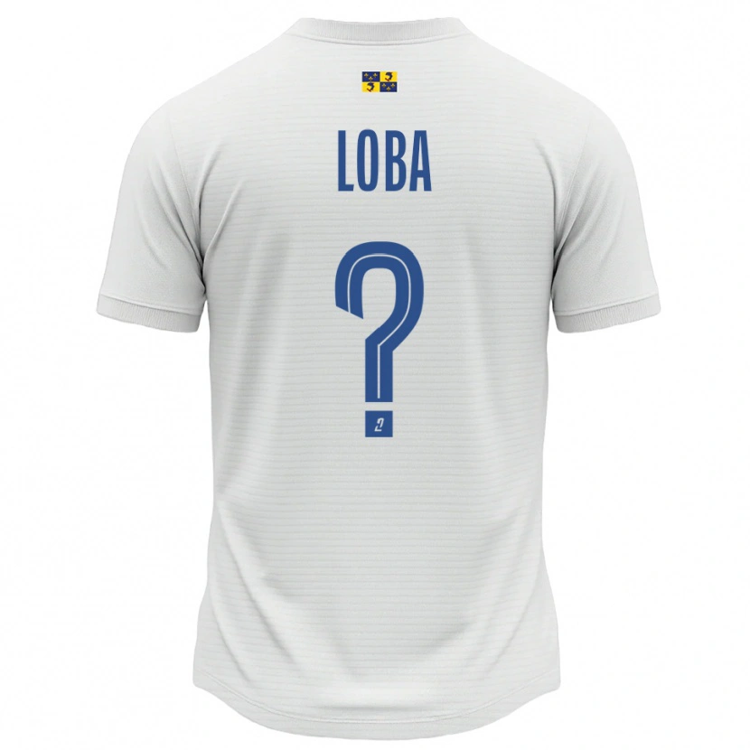 Danxen Heren Nathiau Loba #0 Wit Blauw Uitshirt Uittenue 2025/26 T-Shirt België
