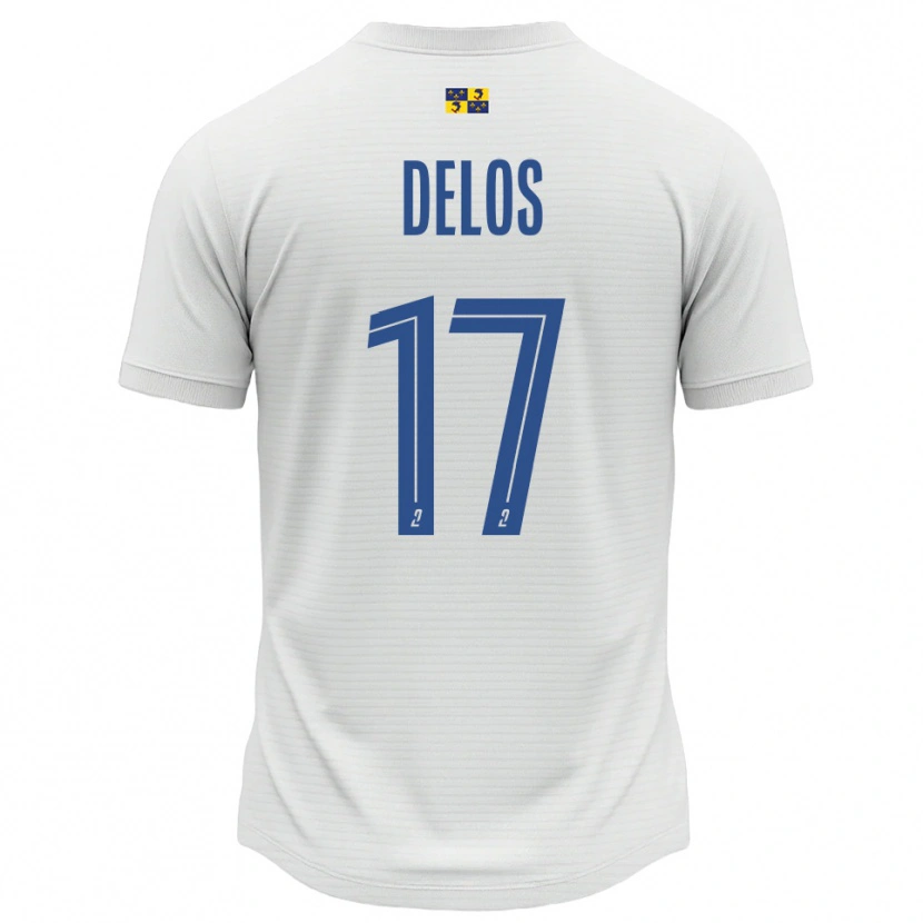 Danxen Heren Shaquil Delos #17 Wit Blauw Uitshirt Uittenue 2025/26 T-Shirt België
