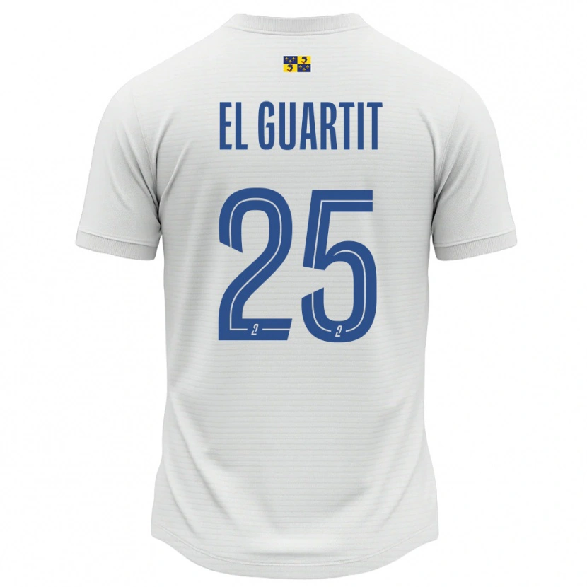 Danxen Heren Yassine El Guartit #25 Wit Blauw Uitshirt Uittenue 2025/26 T-Shirt België