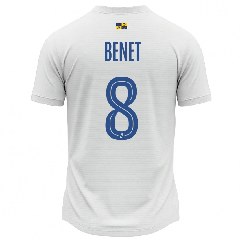 Danxen Heren Jessy Benet #8 Wit Blauw Uitshirt Uittenue 2025/26 T-Shirt België