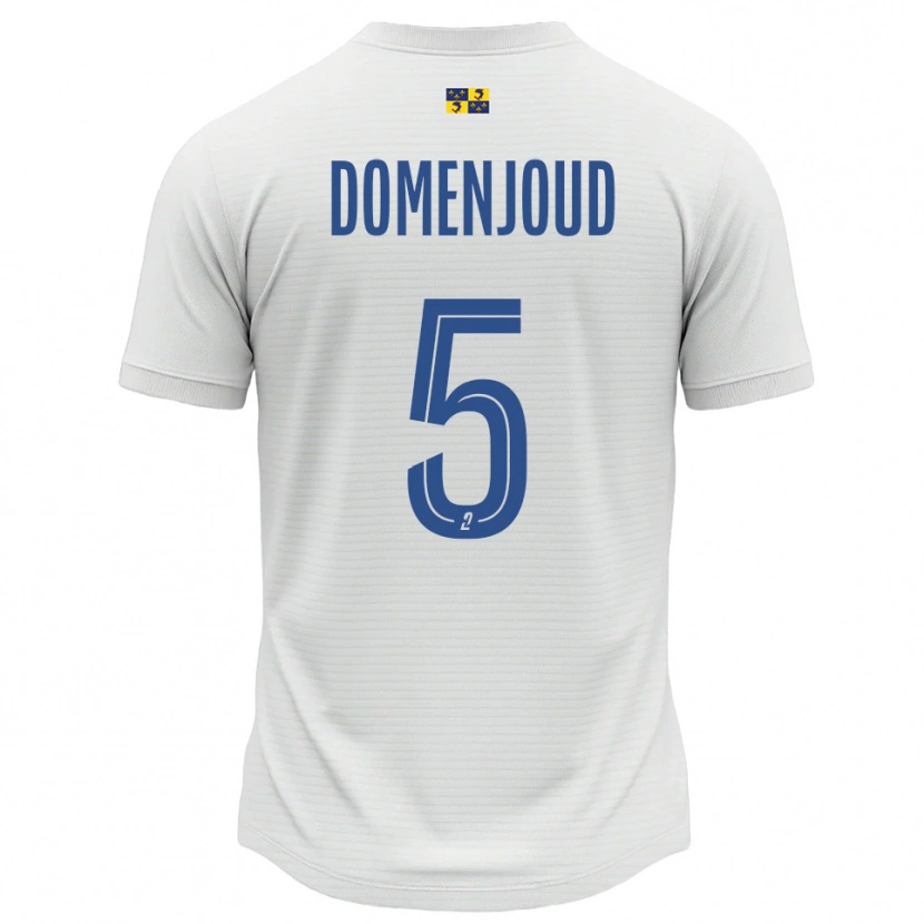 Danxen Heren Elsa Domenjoud #5 Wit Blauw Uitshirt Uittenue 2025/26 T-Shirt België