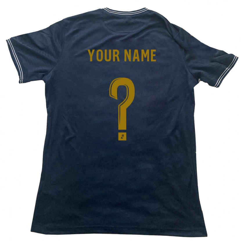 Danxen Heren Uw Naam #0 Marine Goud Uitshirt Uittenue 2025/26 T-Shirt België