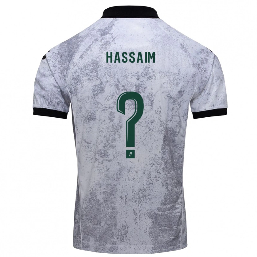 Danxen Heren Melwane Hassaim #0 Wit Zwart Uitshirt Uittenue 2025/26 T-Shirt België