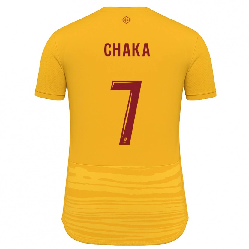 Danxen Heren Kaël Chaka #7 Oranje Bourgondisch Uitshirt Uittenue 2025/26 T-Shirt België