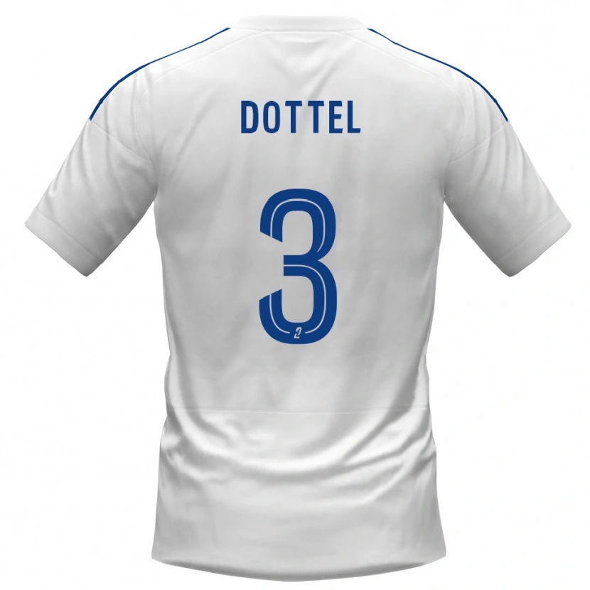 Danxen Heren Lisandru Dottel #3 Wit Blauw Uitshirt Uittenue 2025/26 T-Shirt België