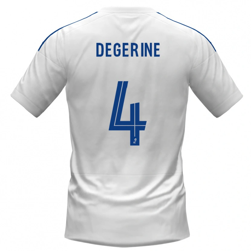 Danxen Heren Saveriu Degerine #4 Wit Blauw Uitshirt Uittenue 2025/26 T-Shirt België