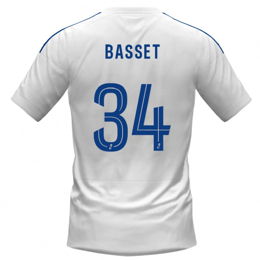 Danxen Heren Donovan Basset #34 Wit Blauw Uitshirt Uittenue 2025/26 T-Shirt België
