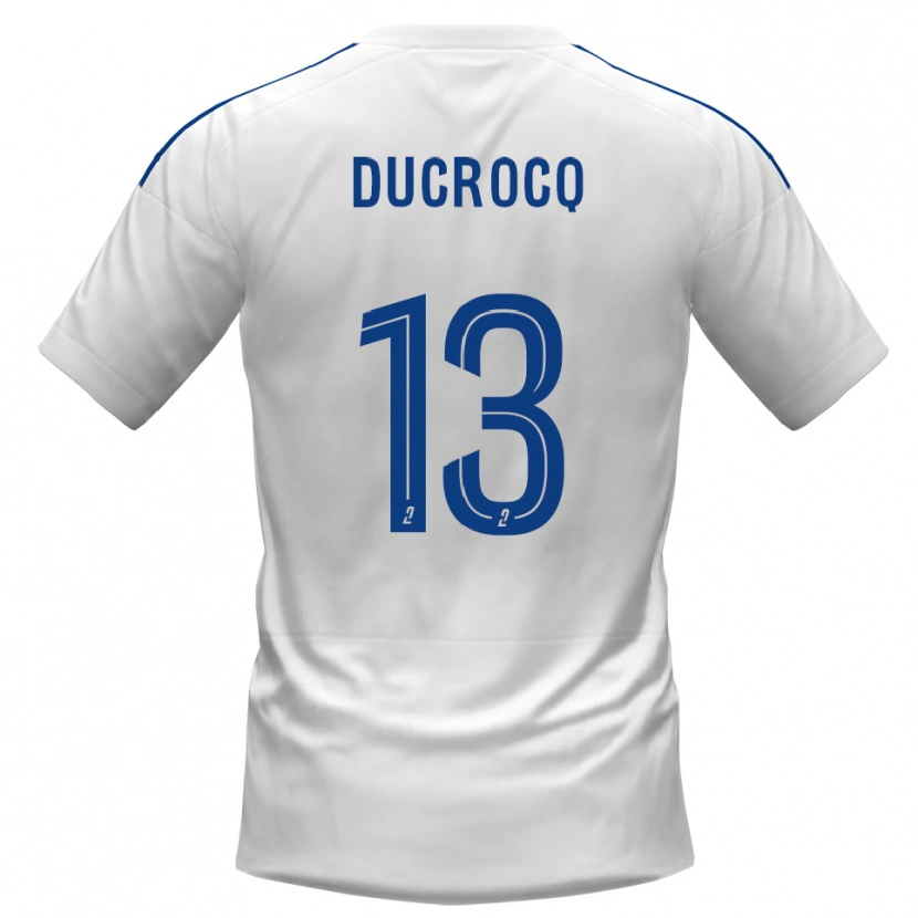 Danxen Heren Tom Ducrocq #13 Wit Blauw Uitshirt Uittenue 2025/26 T-Shirt België
