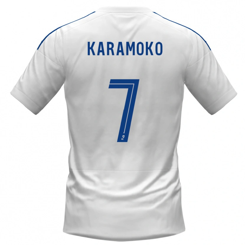 Danxen Heren Issiaka Karamoko #7 Wit Blauw Uitshirt Uittenue 2025/26 T-Shirt België