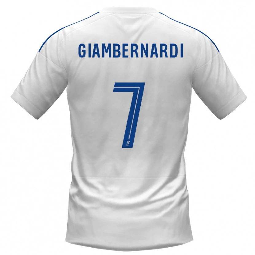 Danxen Heren Anthony Giambernardi #7 Wit Blauw Uitshirt Uittenue 2025/26 T-Shirt België