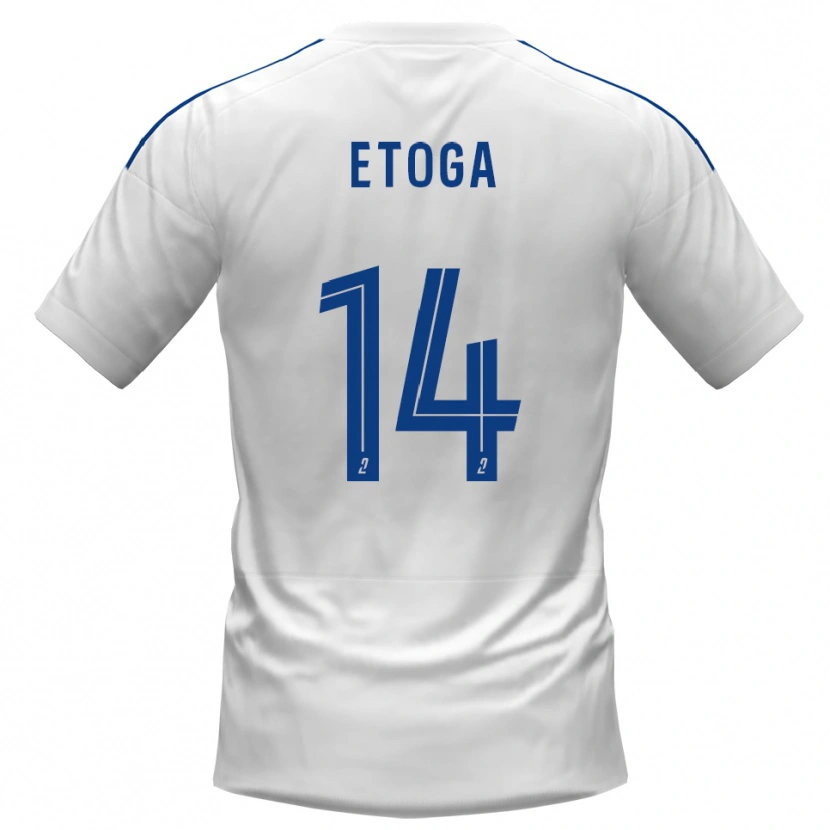 Danxen Heren Loïc Etoga #14 Wit Blauw Uitshirt Uittenue 2025/26 T-Shirt België