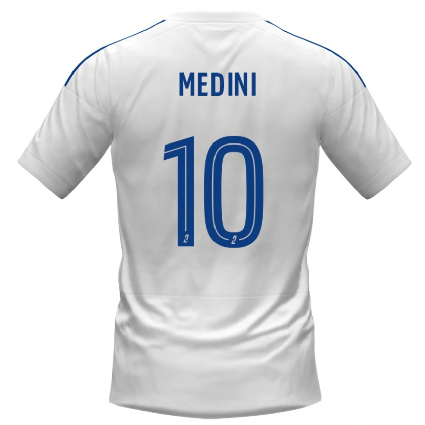 Danxen Heren Issa Medini #10 Wit Blauw Uitshirt Uittenue 2025/26 T-Shirt België