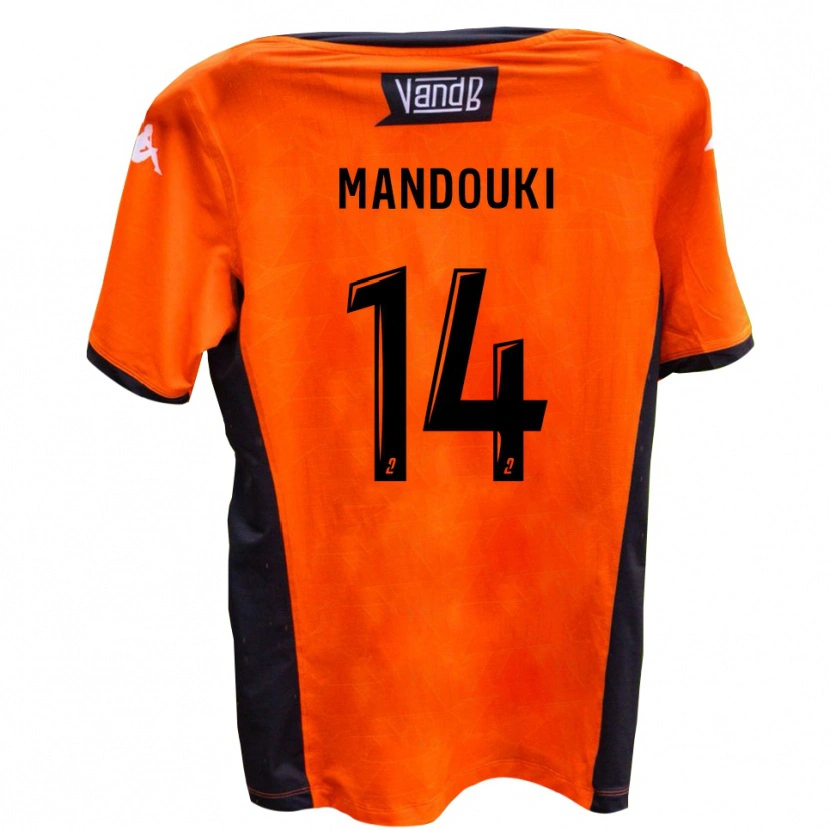 Danxen Heren Cyril Mandouki #14 Wit Zwart Uitshirt Uittenue 2025/26 T-Shirt België