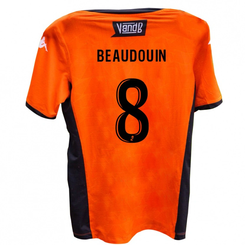 Danxen Heren Alessio Beaudouin #8 Wit Zwart Uitshirt Uittenue 2025/26 T-Shirt België