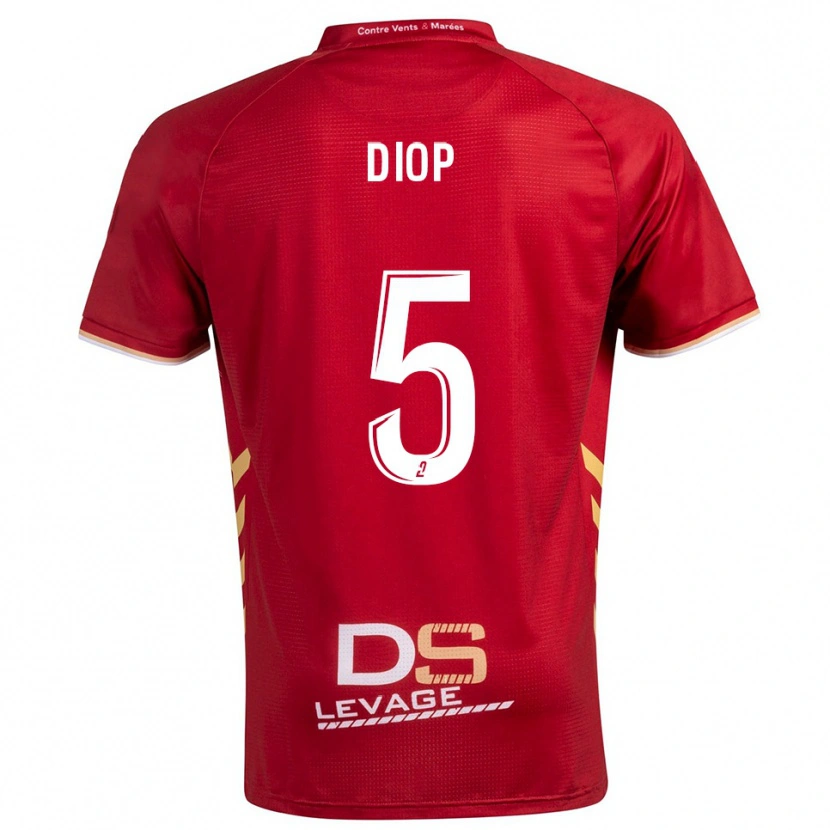 Danxen Heren Aaron Diop #5 Bourgondisch Goud Uitshirt Uittenue 2025/26 T-Shirt België