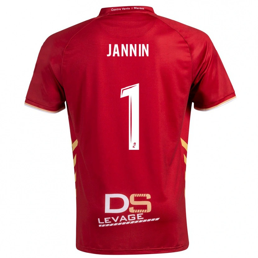 Danxen Heren Elouann Jannin #1 Bourgondisch Goud Uitshirt Uittenue 2025/26 T-Shirt België