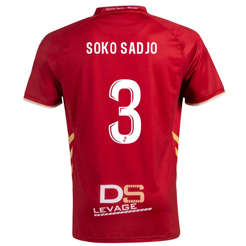 Danxen Heren Ryan Soko Sadjo #3 Bourgondisch Goud Uitshirt Uittenue 2025/26 T-Shirt België