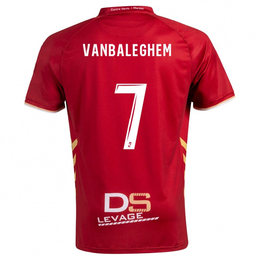 Danxen Heren Martin Vanbaleghem #7 Bourgondisch Goud Uitshirt Uittenue 2025/26 T-Shirt België